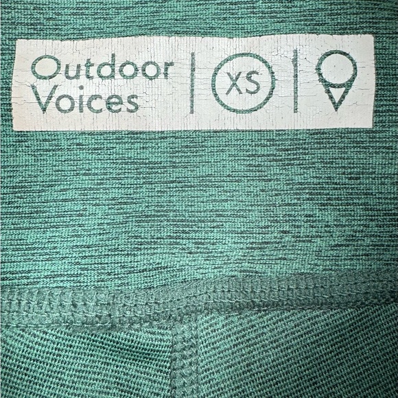 Outdoor Voices Full Length Leggings XS Mid-Rise Green - Picture 7 of 8